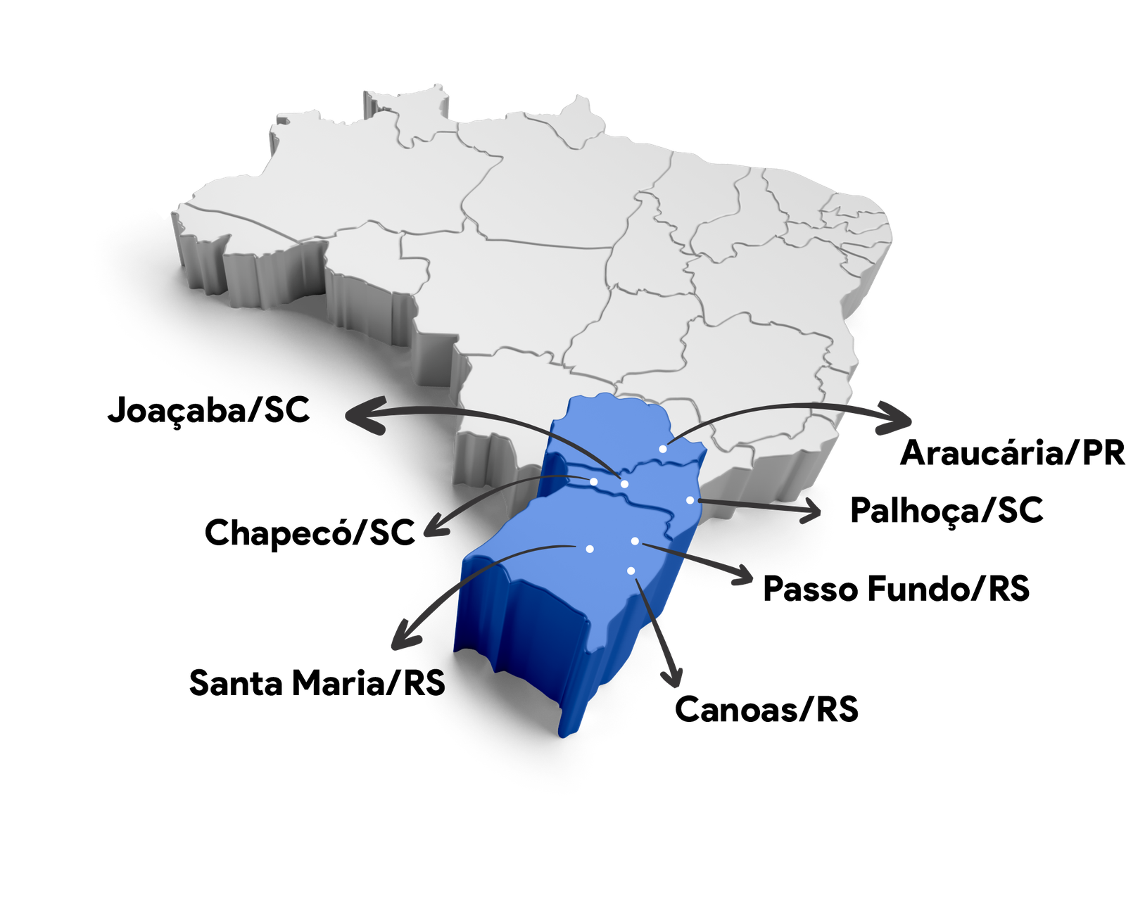 Mapa de cobertura GDI Transportes